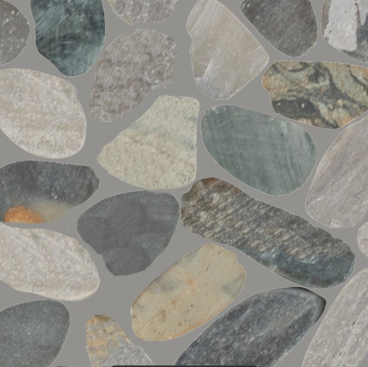 Pebble Oasis Coastal, Petal Pebble, Tumbled by Daltile