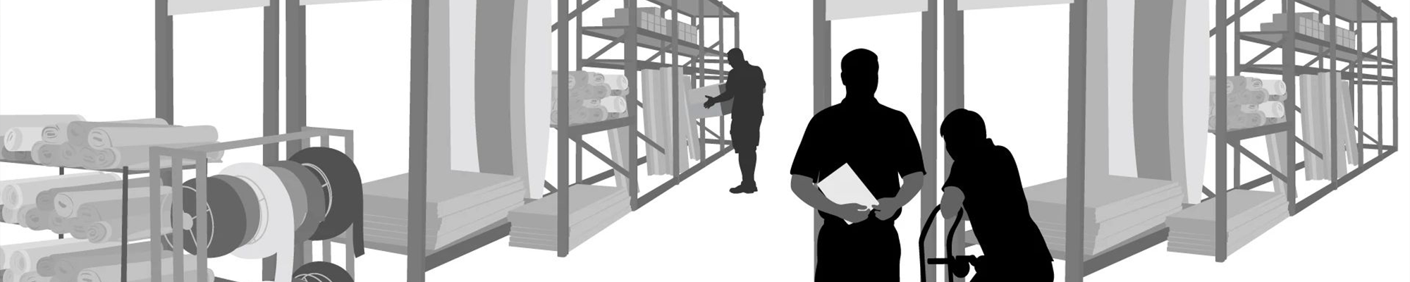 graphic of employees working in a warehouse