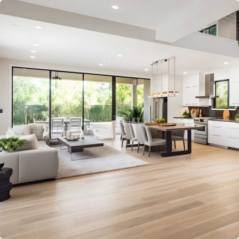 Hardwood floor installation by Keystone Carpet & Tile